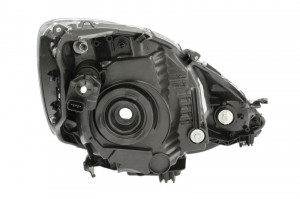 Far stanga potrivit HONDA JAZZ 2008-2011 - (H4, electric, cu motoras, fundal negru/insertii crom) - Img 2
