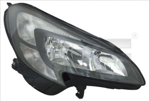 Far stanga potrivit OPEL CORSA dupa 2014 - (H7, reglaj electric, cu motoras, fundal negru)