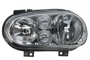 Far stanga potrivit VW GOLF 4 1997-2006 - (H1/H7, reglaj electric, fundal cromat)