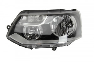 Far stanga potrivit VW MULTIVAN V, TRANSPORTER V - (H15/H7, reglaj electric, cu motoras, fundal negru/insertii crom) - Img 4