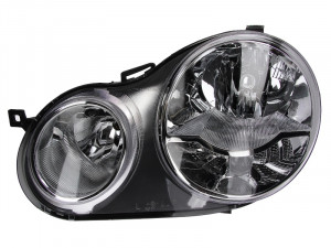 Far stanga potrivit VW POLO 2001-2005 - (H1/H7, reglaj electric, cu motoras, fundal cromat)