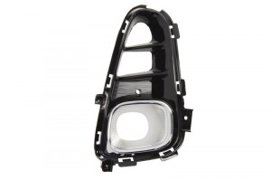 Grila bara Dreapta cu linii cromate, cu locas proiector, plastic, negru potrivit KIA PICANTO II, PICANTO III 05.11- 04.17- - Img 1