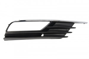 Grila bara fata Dreapta cu locas proiector, plastic, crom/negru potrivit AUDI A3 dupa 2008 Sedan 2012-2016