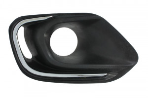 Grila bara fata stanga cu locas lampa ceata, negru/crom potrivit FIAT TIPO 356 2015-2020
