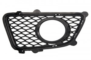 Grila bara fata Stanga cu locas proiector, plastic, negru potrivit KIA SPORTAGE II dupa 2004 2008-2010