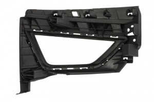 Grila bara fata Stanga cu locas proiector, plastic, negru potrivit VW POLO VI 06.17- - Img 2