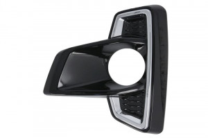 Grila bara fata stanga plastic, negru lucios/crom potrivit TOYOTA HILUX VIII 01.18-05.20 - Img 1