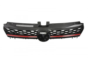 Grila fata potrivit VW GOLF 7 VII dupa 2012 - GTI, negru/rosu