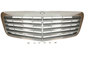 Grila radiator CLASSIC, complet, crom/gri potrivit MERCEDES E T-MODEL S211, E W211 1.8-6.2 2002-2009 pana in 2009