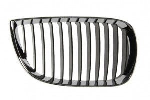 Grila radiator Dreapta potrivit BMW 1 (E81), 1 (E87) 1.6-3.0 2004-2012 pana in 2007 - (crom/negru)