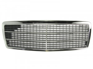 Grila radiator potrivit MERCEDES C T-MODEL (S202), C (W202) 1.8-4.3 1993-2001 - (complet, crom/negru)
