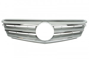 Grila radiator potrivit MERCEDES C T-MODEL (S204), C (W204) 1.6-6.2 2007-2014 pana in 2011 - (AVANTGARDE, argintiu/crom)