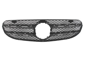 Grila radiator potrivit MERCEDES GLC X253 2019-2022 - (cu gaura pentru camera; negru-mat)