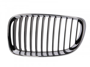 Grila radiator Stanga potrivit BMW 1 (E81), 1 (E82), 1 (E87), 1 (E88) 1.6-3.0 2004-2013 pana in 2013 - (crom/negru)