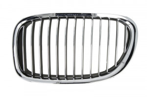 Grila radiator Stanga potrivit BMW 7 (F01, F02, F03, F04) 3.0-6.0 2008-2015 pana in 2012 - (crom/negru)