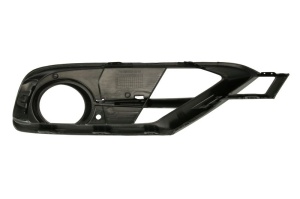 Grila ventilatie bara fata dreapta potrivit BMW 3 F30, F31, F80 2011-2015 - (cu orificii pentru sipci, negru-mat/argintiu, SPORT) - Img 2