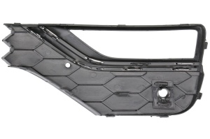 Grila ventilatie bara fata dreapta potrivit VW AMAROK 2H 2016-2022 - (cu dungi crom, cu orificii lampa ceata, plastic, negru) - Img 2