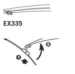 Lamela stergator Flat spate (1buc) ExactFit 330mm potrivit HYUNDAI I30; JAGUAR E-PACE, F-PACE 11.11- - Img 3