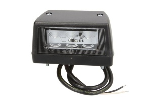 Lampa numar inmatriculare (LED, 12/24V, culoare: negru, 55x57x102mm) - Img 1