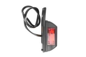 Lumina clarificare dreapta, rosu/alb, LED, inaltime 130mm; latime 43,1mm; adancime 44,5mm, în relief, lungime cablu 500mm, cu cuier, 12/24V - Img 1