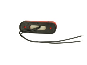 Lumina delimitare stanga/dreapta, forma: oval, rosu, LED, inaltime 24,2mm; latime 83,8mm; adancime 10,4mm 12/24V - Img 2