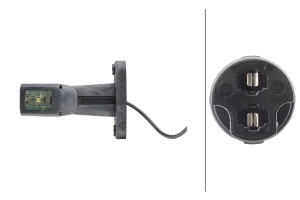 Lumina delimitare stanga/dreapta, portocaliu/rosu/alb, LED lungime cablu 500mm, pe brațul mediu-lung, 12/24V (conector: EASYCONN, IP6K9K) potrivit SCANIA; SOLARIS - Img 2
