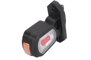Lumina delimitare stanga, portocaliu/rosu/alb, LED lungime cablu 300mm, brat scurt, 12/24V (IP68) - Img 3