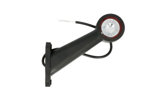 Lumina delimitare stanga, rosu/alb, LED lungime cablu 450mm, pe brațul lung, 12/24V - Img 2