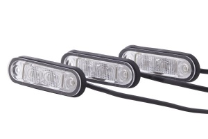 Lumina numar inmatriculare (LED, 12/24V, culoare: negru, culoare sticla: transparent, 26x79mm, lungime cablu: 2500mm) - Img 2