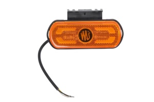 Lumini clarificare stanga/dreapta, forma: oval, portocaliu, LED, inaltime 53mm; latime 133,8mm; adancime 25mm, în relief, lungime cablu 240mm, cu cuier, 12/24V (cu functie de semnalizator lateral, IP6K9K) - Img 1