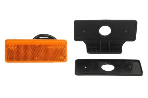 Lumini clarificare stanga/dreapta, portocaliu, LED, inaltime 44mm; latime 113mm; adancime 13mm, în relief, lungime cablu 500mm, cu cuier, 12/24V (cu functie de semnalizator lateral; cu reflector) - Img 1