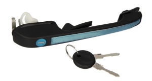 Maner usa Fata Dreapta potrivit AUDI 80 B2, 90 B2, COUPE B2, QUATTRO 1.3-2.2 1978-1989 - (cu cheie, extern, cu incuietoare, negru)