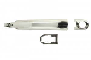 Maner usa Fata Stanga exterior, cu locas incuietoare, crom potrivit SEAT ALHAMBRA, ALTEA, ALTEA XL, AROSA, CORDOBA, IBIZA III, IBIZA IV, IBIZA IV SC, IBIZA IV ST, LEON 1.0-4.0 dupa 1994 - Img 1