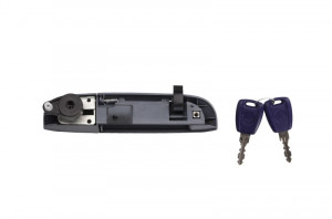 Maner usa fata stanga potrivit FIAT PANDA dupa 2012 - exterior, cu chei, negru - Img 2
