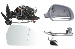 Oglinda laterala Dreapta electrica, asferica, incalzita potrivit AUDI A6 ALLROAD C6, A6 ALLROAD C7, A6 C6 -08.11 - Img 1