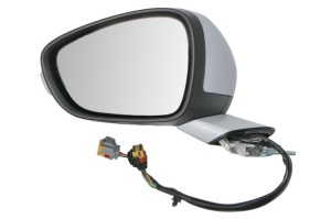 Oglinda laterala stanga potrivit PEUGEOT 508 I 2014-2018 - (manual, convex, cu incalzire, asistent benzi, grund, rabatare electrica, cu semnalizare)