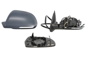 Oglinda stanga electric, cu memorie, asferic, cu încălzire, grund, pliabil electric, cu semnalizator potrivit SKODA OCTAVIA II 2008-2013 - Img 2
