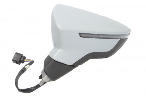 Oglinda stanga potrivit SEAT LEON, LEON SC, LEON ST dupa 2012 - electrica crom, grunduita - Img 2