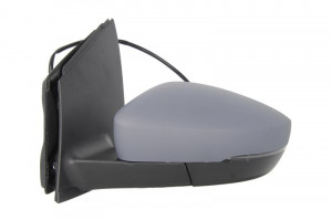 Oglinda stanga potrivit VW POLO 2009-2014 - mecanica asferic, crom, grunduita - Img 2