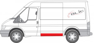 Panou lateral Stanga potrivit FORD TRANSIT pana in 2014 - (model scurt, partea inferioara, inaltime 18cm) - Img 2