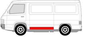 Panou lateral Stanga potrivit MERCEDES MB (W631) pana in 1996 - (partea inferioara, inaltime 10cm) - Img 2