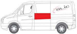 Panou lateral Stanga potrivit MERCEDES SPRINTER 3,5-T (B906), SPRINTER 3-T (B906), SPRINTER 4,6-T (B906) pana in 2013 - (1/2 inaltime, partea de sus) - Img 2
