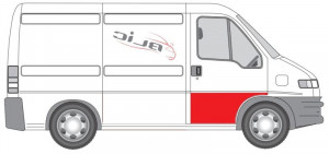 Panou reparatie usa Fata Dreapta potrivit CITROEN JUMPER I; FIAT DUCATO; PEUGEOT BOXER 1994-2006 - (strat, partea inferioara, inaltime 430mm) - Img 3