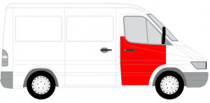 Panou reparatie usa Fata Dreapta potrivit MERCEDES SPRINTER 2-T (B901, B902), SPRINTER 3-T (B903), SPRINTER 4-T (B904), SPRINTER 5-T (B905) 1995-2006 - (strat, la geam) - Img 2
