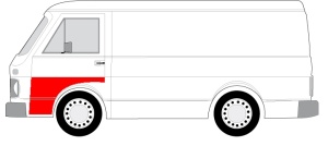 Panou reparatie usa Fata Stanga (acoperire, partea inferioara) potrivit VW LT 28-35 I, LT 40-55 I 04.75-06.96 - Img 2