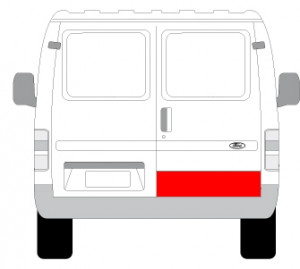 Panou reparatie usa Spate Dreapta potrivit FORD TRANSIT, TRANSIT TOURNEO 1986-2000 - (strat, partea inferioara, inaltime 200mm) - Img 2
