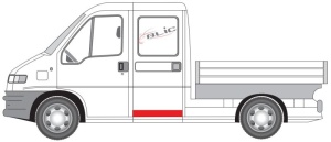 Panou reparatie usa Spate Dreapta/Stanga potrivit CITROEN JUMPER I; FIAT DUCATO; PEUGEOT BOXER 1994-2006 - (cabina dubla) - Img 2