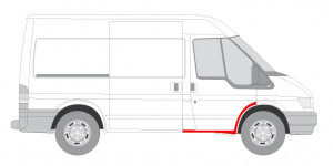 Prag auto Dreapta potrivit FORD TRANSIT 2000-2014 - (cu kit de reparare aripa spate) - Img 2