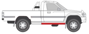 Prag auto Dreapta potrivit TOYOTA HILUX V; VW TARO -12.97 - Img 2