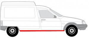 Prag auto Dreapta (reparatie, partea inferioara, lungime 200cm) potrivit CITROEN C15, C15/MINIVAN -12.05 - Img 2